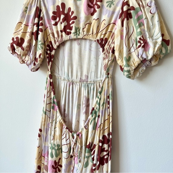 Beach Riot Weston Cutout Puff Sleeve Backless Linen Maxi Dress - Picture 8 of 9